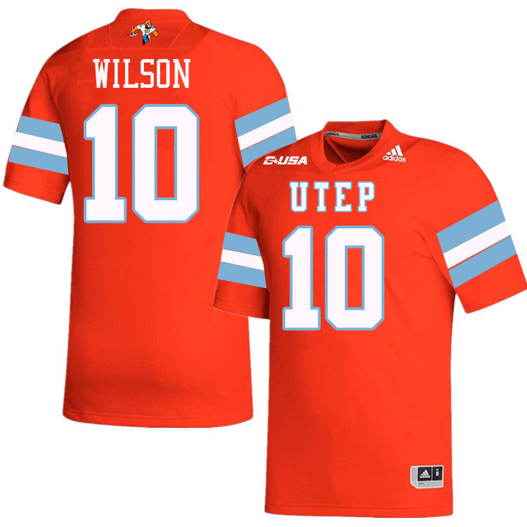 #10 Jayden Wilson UTEP Jersey,UTEP Miners College Football Jersey,Uniforms-Throwback